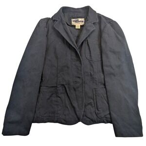 Ralph Lauren Polo Jeans Co Navy Blue Cotton Blazer Jacket Womens Large